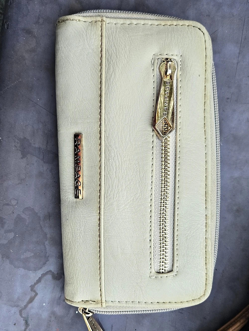 Rampage Zip Around Wallet in Cream